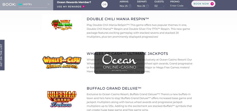 How to Login to Ocean Casino USA